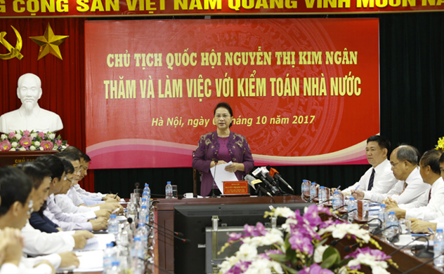 Chủ tịch Quốc hội Nguyễn Thị Kim Ngân thăm và làm việc với Kiểm toán nhà nước
