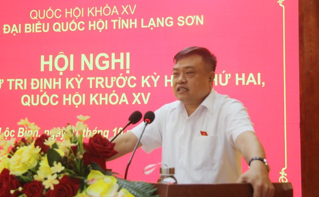 Ủy viên Trung ương Đảng, Tổng Kiểm toán nhà nước Trần Sỹ Thanh tiếp xúc cử tri tại Lạng Sơn