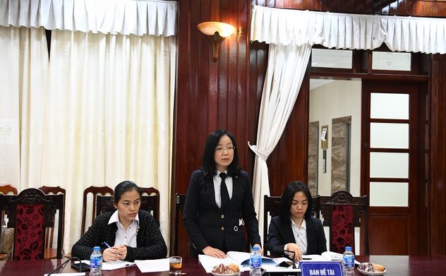 Nghiệm thu đề tài nghiên cứu khoa học cấp cơ sở “Hoàn thiện công tác lập dự toán hàng năm đối với các đơn vị sử dụng ngân sách thuộc KTNN”