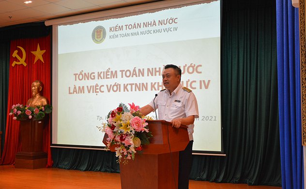 Uỷ viên BCH Trung ương Đảng, Bí thư ban cán sự, Tổng Kiểm toán nhà nước Trần Sỹ Thanh làm việc với KTNN khu vực IV