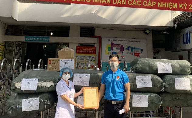 Đoàn Thanh niên KTNN hỗ trợ Bệnh viện Chấn thương chỉnh hình Tp. Hồ Chí Minh phòng, chống dịch bệnh Covid-19