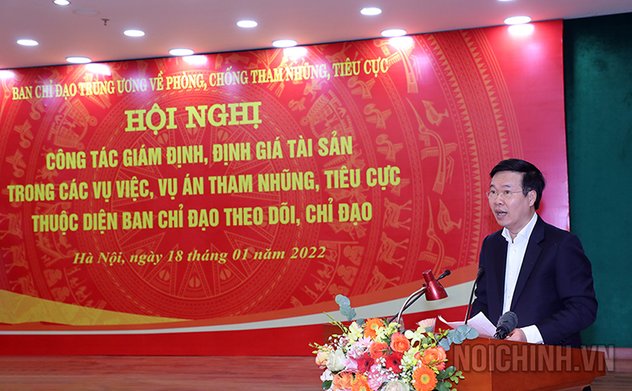 Hội nghị công tác giám định, đánh giá tài sản trong các vụ việc, vụ án tham nhũng, tiêu cực thuộc diện Ban Chỉ đạo Trung ương về phòng, chống tham nhũng, tiêu cực theo dõi