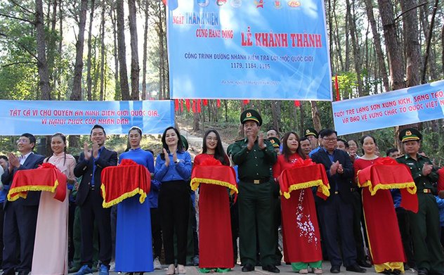 Khánh thành công trình đường nhánh kiểm tra mốc quốc giới tại huyện Cao Lộc, Lạng Sơn