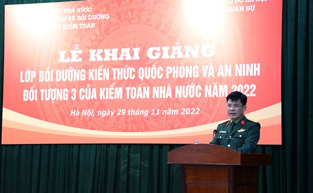 Khai giảng lớp Bồi dưỡng kiến thức quốc phòng an ninh đối tượng 3 của KTNN