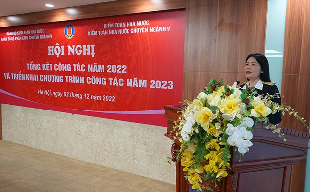 Năm 2022, Kiểm toán nhà nước   chuyên ngành V hoàn thành 13/13 cuộc kiểm toán, tổng kiến nghị xử lý tài chính đạt trên 1.485 tỷ đồng