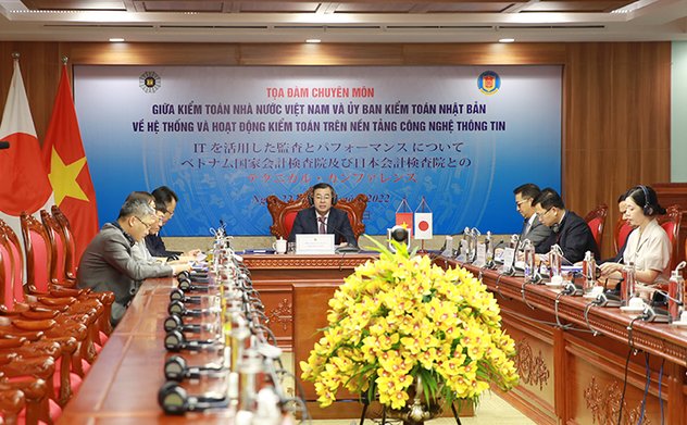 Tổng Kiểm toán nhà nước Việt Nam Ngô Văn Tuấn hội đàm trực tuyến với Chủ tịch Ủy ban Kiểm toán Nhật Bản