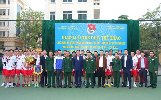 Đoàn Thanh niên Kiểm toán nhà nước, Bộ Tư lệnh Thủ đô giao lưu thể thao chào mừng kỷ niệm 78 năm ngày thành lập Quân đội nhân dân Việt Nam