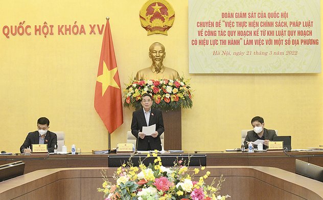 Đoàn Giám sát của Quốc hội về công tác quy hoạch làm việc với 6 địa phương các tỉnh phía Bắc và miền Trung