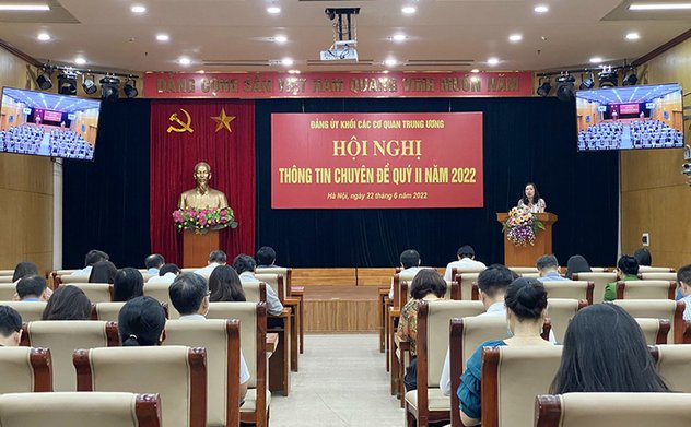 Ban Tuyên giáo Đảng ủy Kiểm toán nhà nước tham dự Hội nghị Thông tin chuyên đề quý II/2022 Đảng ủy Khối các cơ quan Trung ương