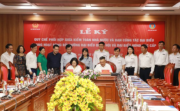 Lễ ký Quy chế phối hợp giữa Ban Công tác đại biểu của Quốc hội với KTNN trong hoạt động bồi dưỡng đại biểu Quốc hội và đại biểu Hội đồng nhân dân