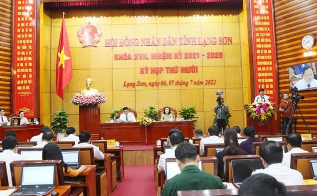 Uỷ viên Trung ương Đảng, Tổng Kiểm toán nhà nước, Đại biểu Quốc hội khoá XV tỉnh Lạng Sơn Trần Sỹ Thanh dự Kỳ họp thứ mười HĐND tỉnh Lạng Sơn khoá XVII