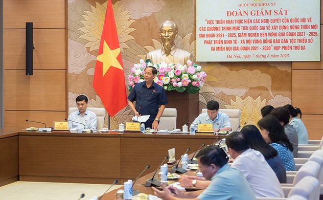 Cho ý kiến dự thảo báo cáo kết quả giám sát sơ bộ việc triển khai thực hiện các Chương trình mục tiêu quốc gia.  