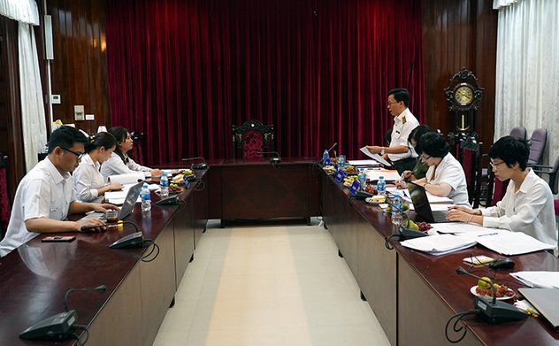 Nghiệm thu đề tài NCKH cấp cơ sở "Hoàn thiện công tác tổ chức kiểm toán tại các cơ sở giáo dục đại học công lập thực hiện thí điểm tự chủ theo Nghị quyết 77/NQ-CP”  