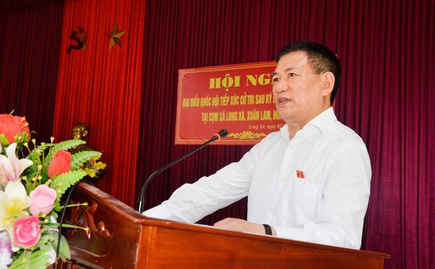 Uỷ viên Trung ương Đảng, Tổng Kiểm toán nhà nước Hồ Đức Phớc tiếp xúc cử tri huyện Hưng Nguyên, tỉnh Nghệ An