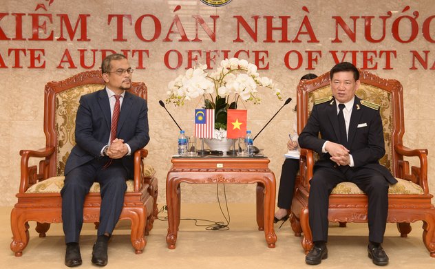Tổng Kiểm toán nhà nước Hồ Đức Phớc tiếp xã giao Phó Tổng Kiểm toán nhà nước Malaysia