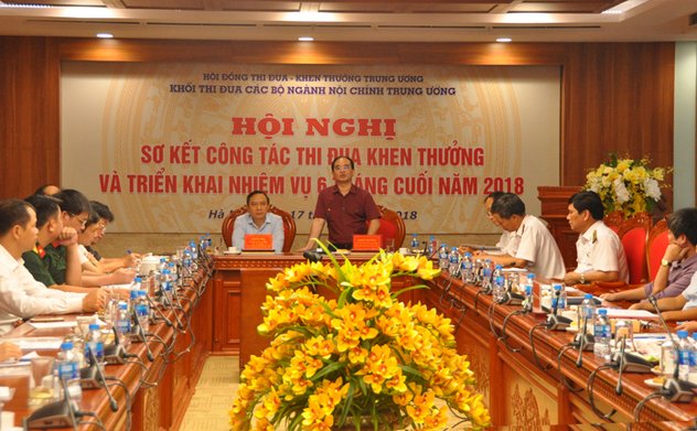 Khối thi đua các Bộ, ban, ngành Nội chính Trung ương sơ kết hoạt động 6 tháng đầu năm 2018