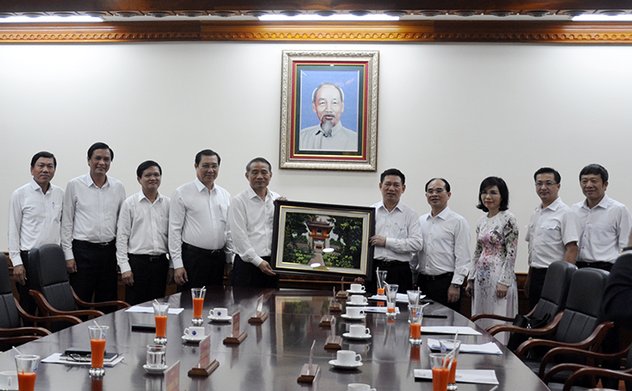 Tổng Kiểm toán nhà nước Hồ Đức Phớc thăm và làm việc với Thành ủy Đà Nẵng