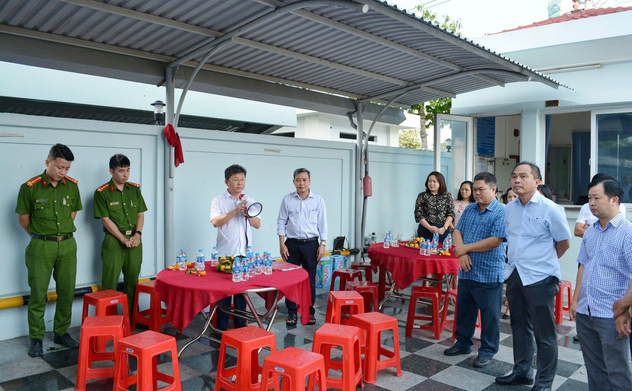 Kiểm toán nhà nước khu vực IX diễn tập phương án chữa cháy và cứu nạn, cứu hộ tại trụ sở