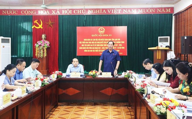 Quốc hội giám sát thực hiện ba Chương trình mục tiêu  quốc gia ở Lạng Sơn