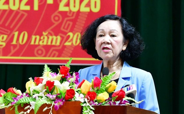 Thường trực Ban Bí thư Trương Thị Mai tiếp xúc cử tri huyện Lương Sơn