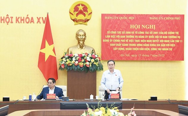 Tổ công tác số 2090 và Tổ công tác số 2091 của Bộ Chính trị làm việc với các Ban Thường vụ Đảng ủy Quốc hội và Chính phủ