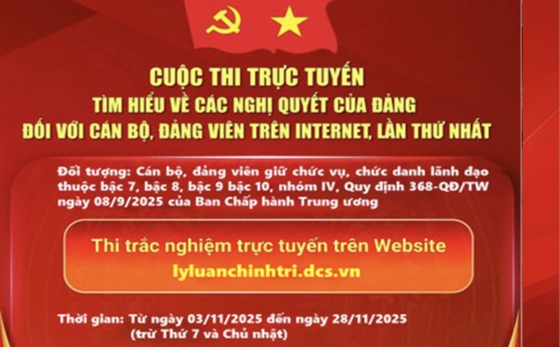 Phát động Cuộc thi trực tuyến tìm hiểu các nghị quyết của Đảng