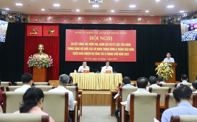 Đảng ủy Khối Các cơ quan Trung ương triển khai nhiệm vụ công tác kiểm tra, giám sát và kỷ luật 6 tháng cuối năm 2023