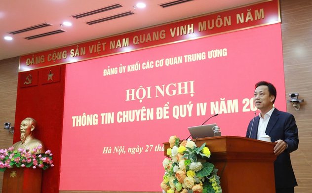 Hội nghị thông tin chuyên đề Quý IV/2024 của Đảng ủy Khối các cơ quan Trung ương