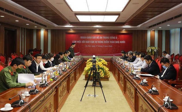 Đoàn khảo sát của Ban Chỉ đạo Đề án Trung ương 6 làm việc với Ban Cán sự đảng Kiểm toán nhà nước