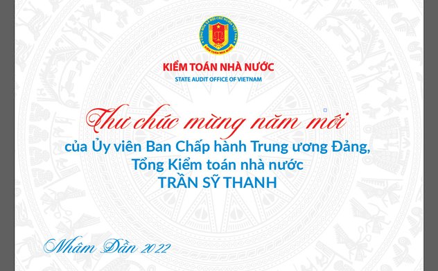 Thư Chúc mừng năm mới của Tổng Kiểm toán nhà nước Trần Sỹ Thanh