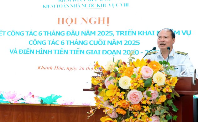 Kiểm toán nhà nước khu vực VIII tổ chức Hội nghị sơ kết 06 tháng đầu năm, triển khai nhiệm vụ công tác 06 tháng cuối năm 2025 và Điển hình tiên tiến giai đoạn 2020-2025