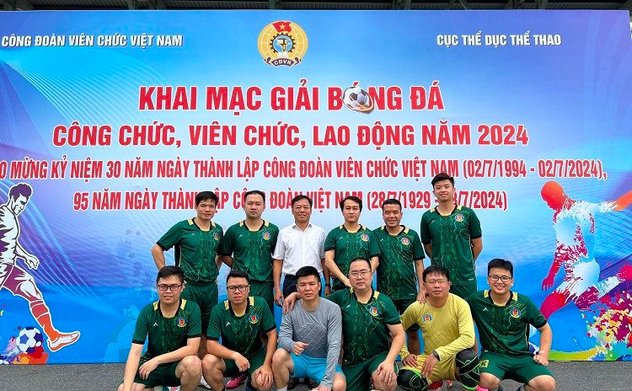 Công đoàn Kiểm toán nhà nước tham dự Giải bóng đá Công chức, viên chức, lao động năm 2024