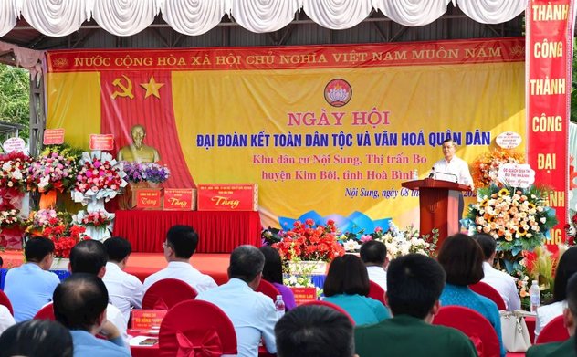 Tổng Kiểm toán nhà nước dự Ngày hội Đại đoàn kết toàn dân tộc và Văn hóa quân dân năm 2024 tỉnh Hòa Bình