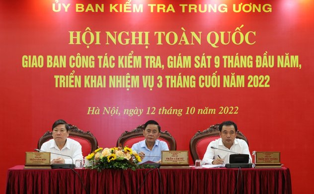Hội nghị toàn quốc giao ban công tác kiểm tra, giám sát và thi hành kỷ luật của Đảng 9 tháng đầu năm, triển khai nhiệm vụ 3 tháng cuối năm 2022