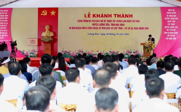 Khánh thành công trình tôn tạo Di tích Bác Hồ về thăm Tập đoàn Chí Hòa