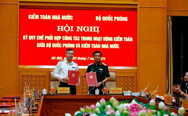 Kiểm toán nhà nước ký Quy chế phối hợp công tác với Bộ Quốc phòng