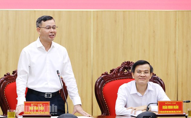 Tổng Kiểm toán nhà nước Ngô Văn Tuấn làm việc với Tỉnh ủy Ninh Bình về công tác phòng, chống tham nhũng, tiêu cực