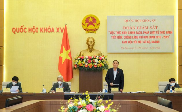 Đoàn giám sát của Quốc hội làm việc với Thanh tra Chính phủ về chuyên đề giám sát “Việc thực hiện chính sách, pháp luật về thực hành tiết kiệm, chống lãng phí giai đoạn 2016 - 2021”