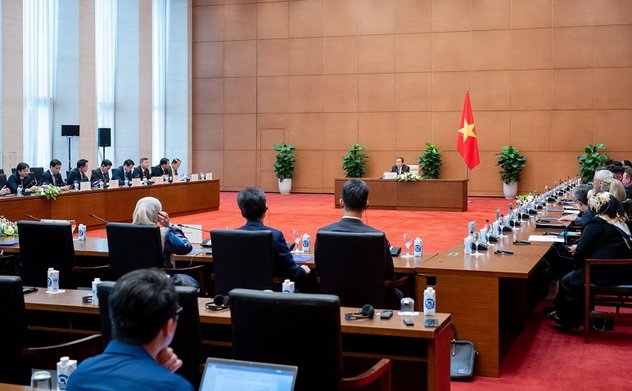 Ủy viên Bộ Chính trị, Chủ tịch Quốc hội Trần Thanh Mẫn tiếp Đoàn đại biểu các cơ quan kiểm toán nhà nước quốc tế