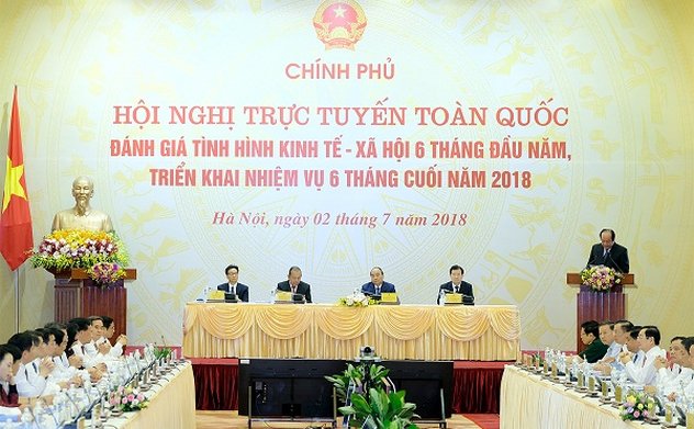 Hội nghị trực tuyến Chính phủ với địa phương: Những dấu ấn điều hành của Chính phủ 6 tháng đầu năm 2018