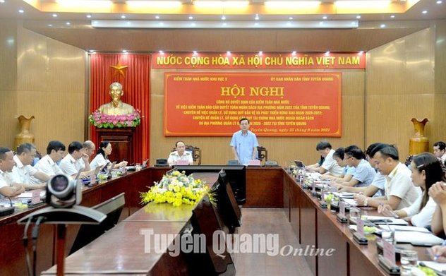 Công bố quyết định kiểm toán báo cáo quyết toán ngân sách tỉnh Tuyên Quang