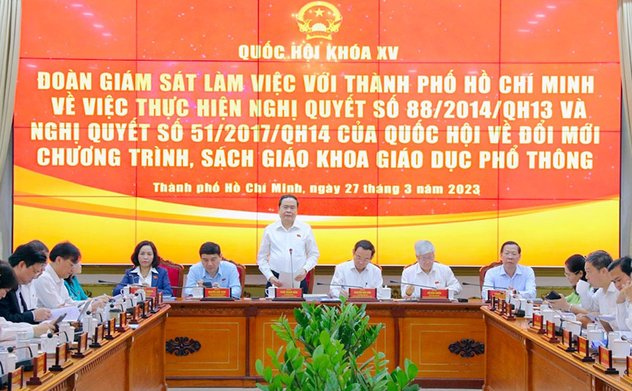 Đoàn giám sát của Ủy ban Thường vụ Quốc hội làm việc với Uỷ ban nhân dân thành phố Hồ Chí Minh