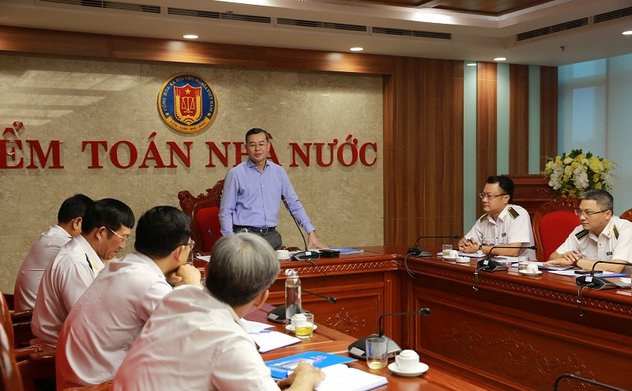 Ủy viên Trung ương Đảng, Phó Tổng Kiểm toán nhà nước phụ trách Ngô Văn Tuấn làm việc với Văn phòng KTNN