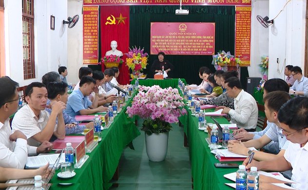 Đoàn giám sát của Quốc hội làm việc với huyện Tương Dương, tỉnh Nghệ An về thực hiện 3 Chương trình mục tiêu quốc gia